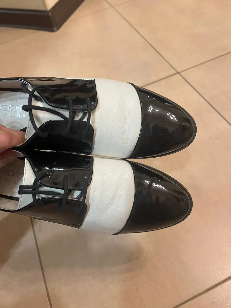 Туфли/полуботинки черно-белые 36 размер - Обувь (Одежда) в Люберцы