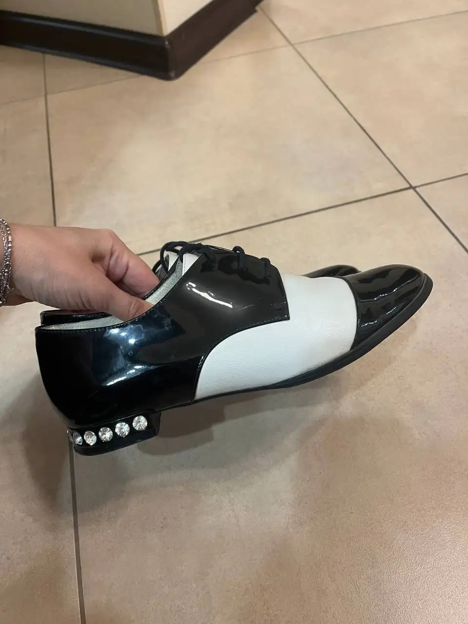 Туфли/полуботинки черно-белые 36 размер - Обувь (Одежда) в Люберцы