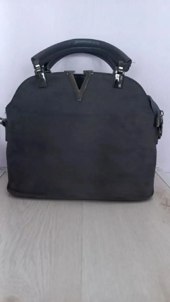 Женская замшевая сумка темно-серого цвета - Сумки (Одежда) в Люберцы