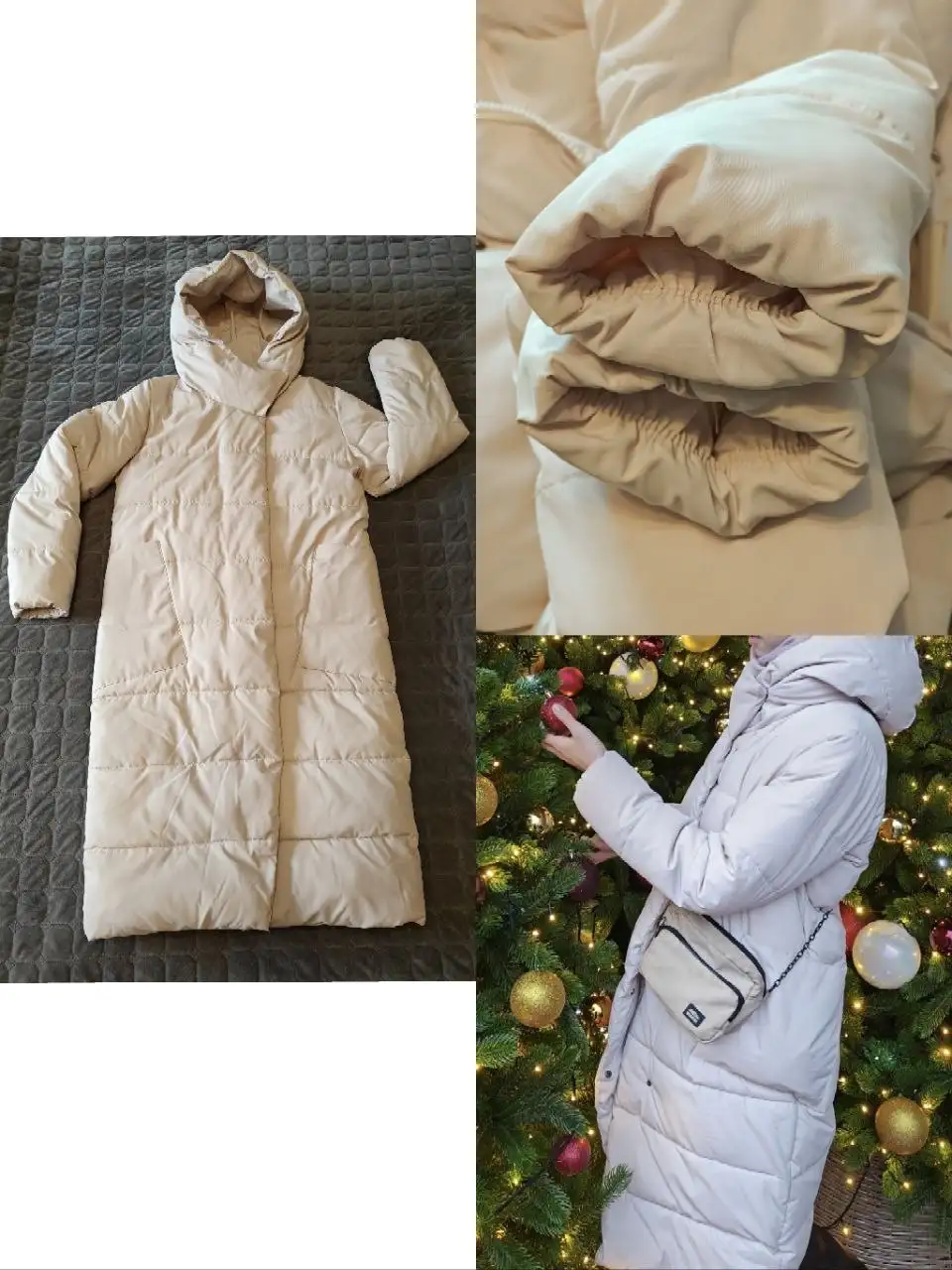 Куртка-пуховик 42 размера, цвет светло-бежевый - Верхняя одежда (Одежда) в Люберцы