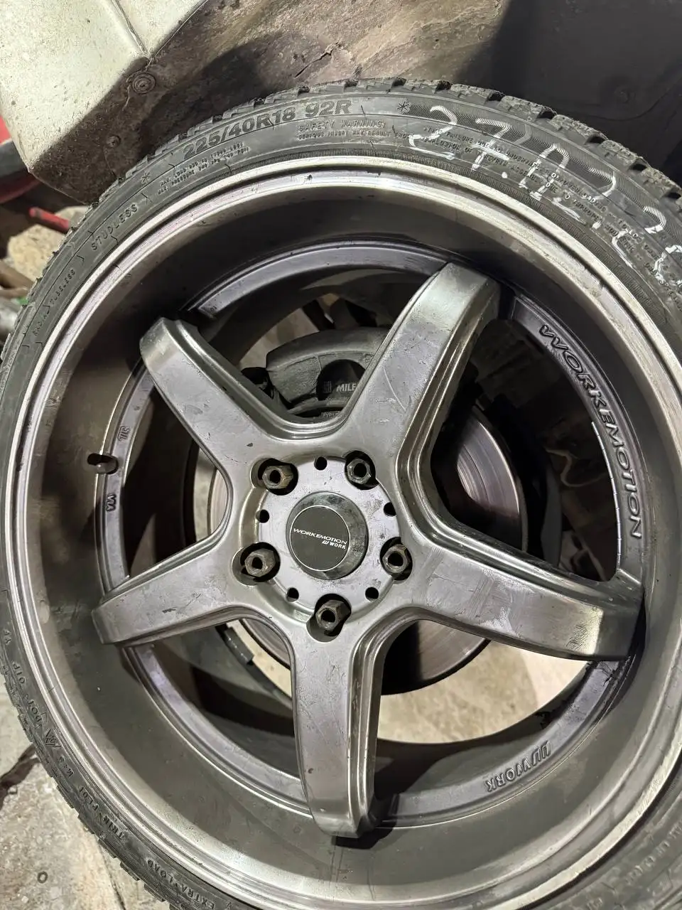 18 дисков ворки 5/114.3 с зимними шинами - Диски и шины (Авто) в Неизвестно