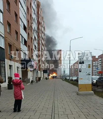 Горит грузовик в Новой Самаре - Услуги в Самара