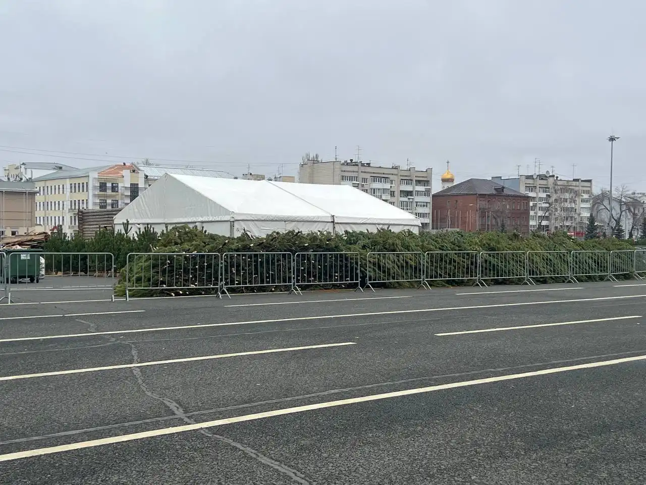 Открытие ёлочного базара на площади Куйбышева в Самаре