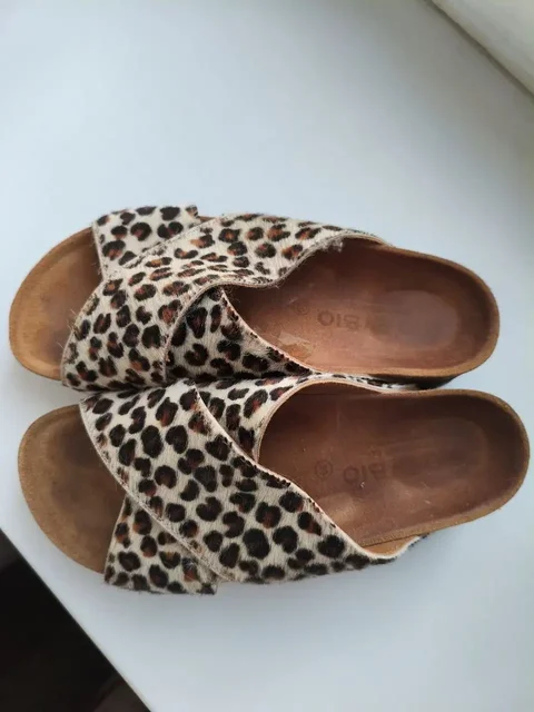 Кожаные сабо Leopard с принтом леопард - Обувь в Зеленоград