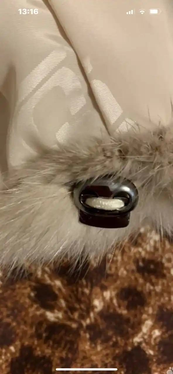 Норковый полушубок с перчатками