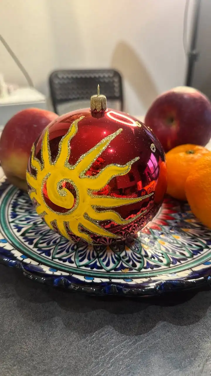 Елочные новогодние большие шары из стекла