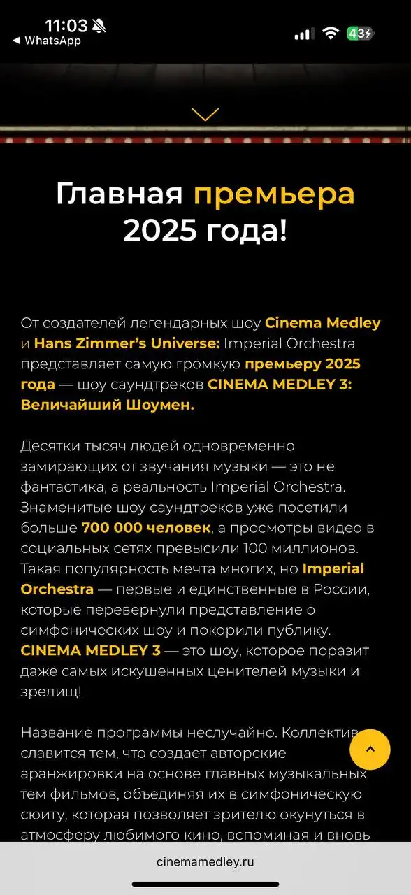 2 билета на вип ложу