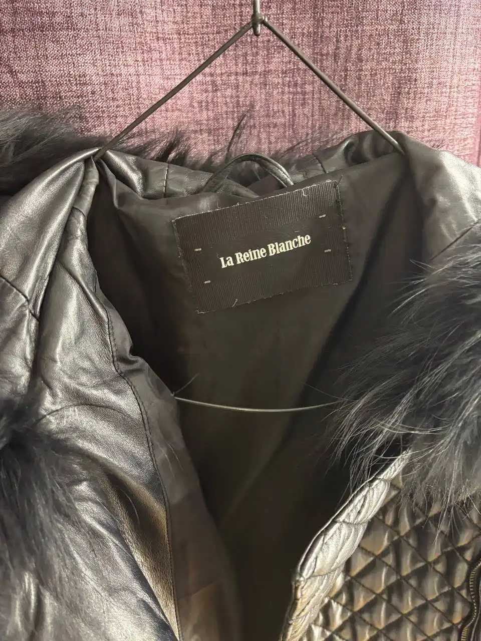 Пальто из натуральной кожи La reine blance