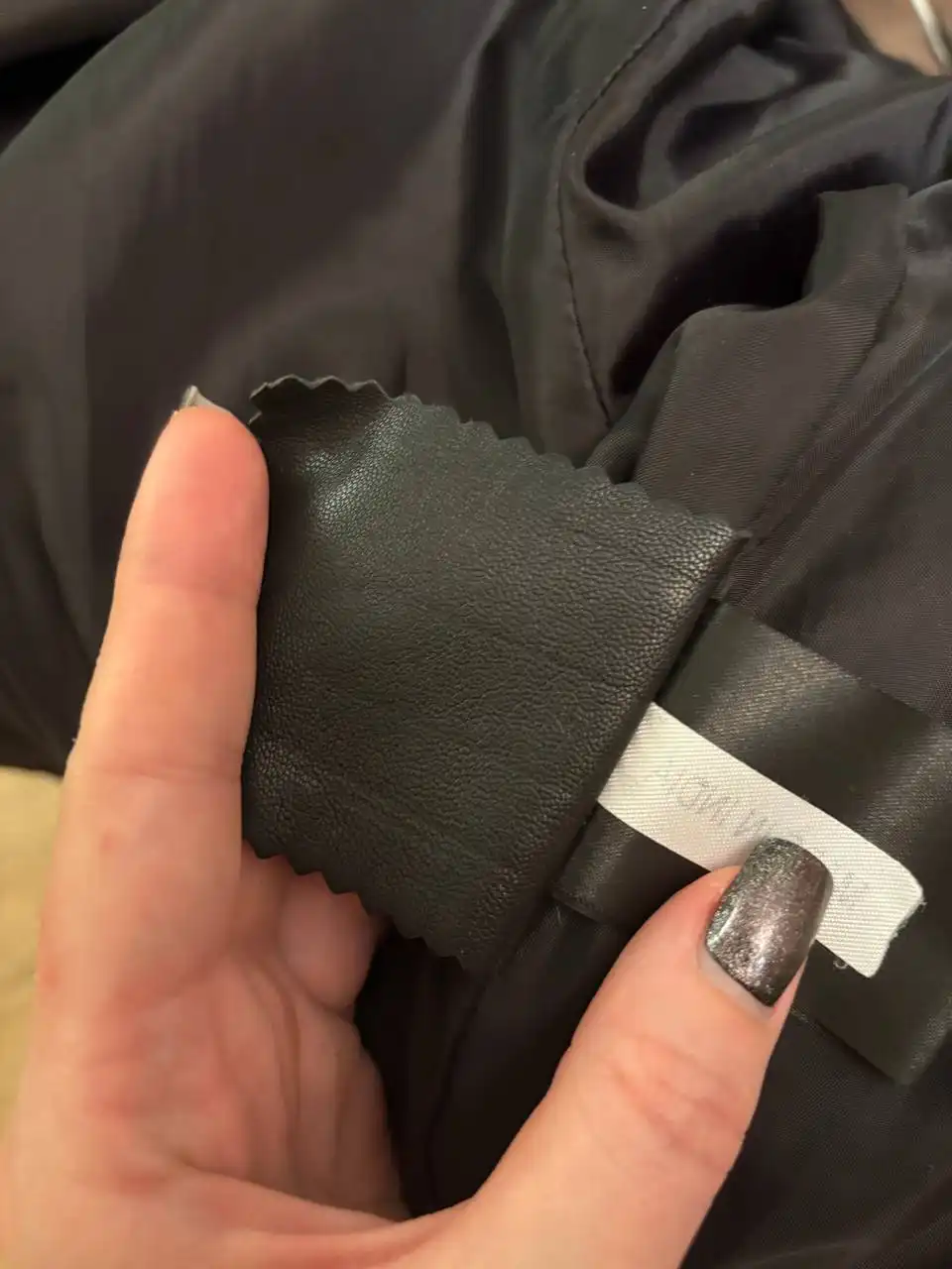 Пальто из натуральной кожи La reine blance