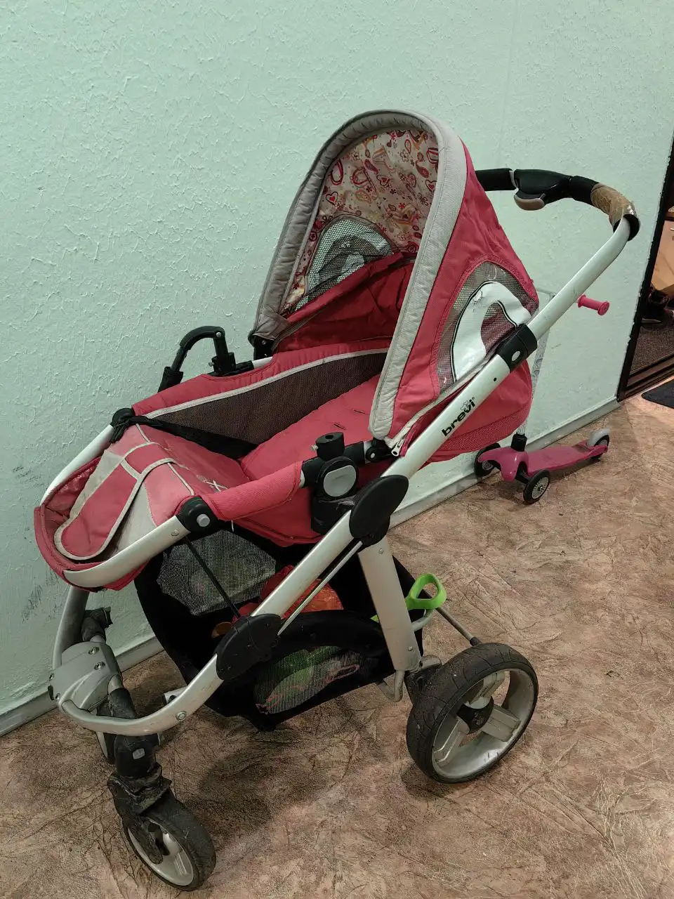 Коляска Brevi с люлькой после двух детей