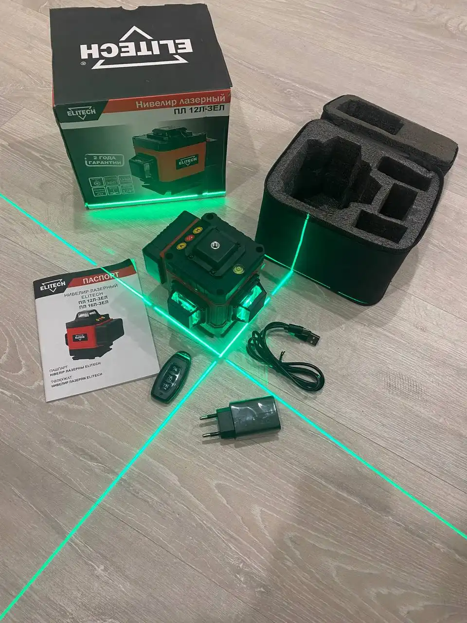 Продажа лазерного нивелира Elitech ПЛ 12ЛЗЕЛ