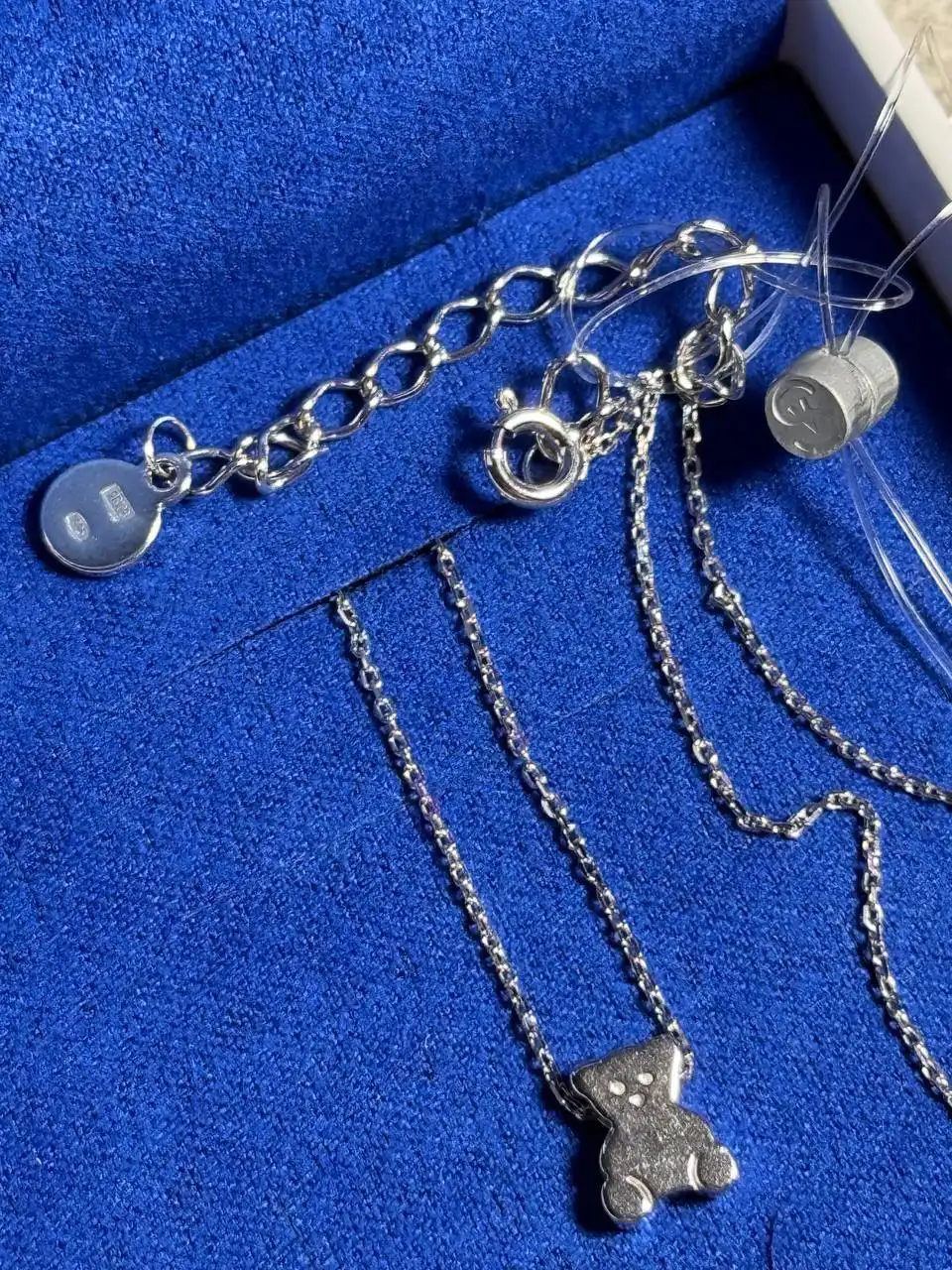 Колье из серебра 925 пробы с медвежонком Sokolov