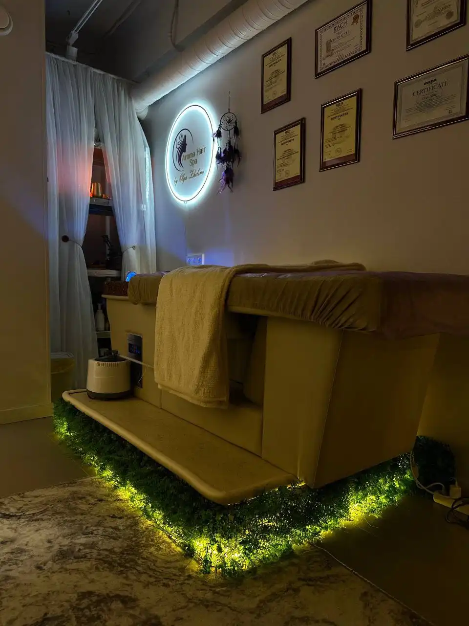 Сертификат на СПА-процедуры для волос и головы