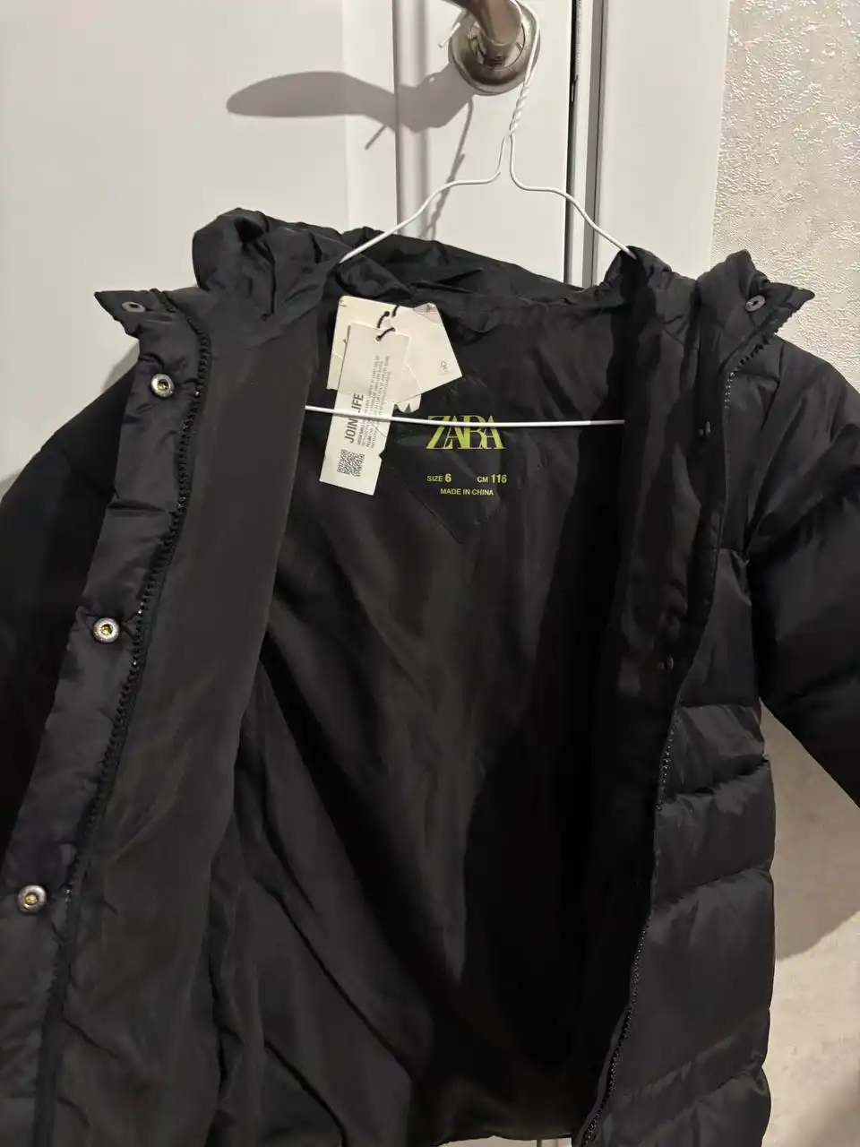 Зимний пуховик Zara для детей 6-7 лет