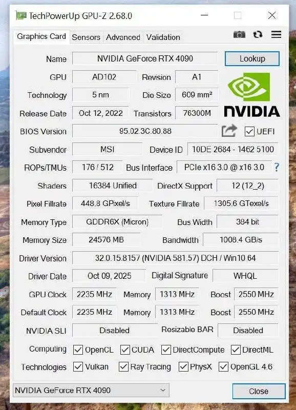 Продажа видеокарты MSI 4090 Ventus 3X 24GB - Видеокарты (Электроника) в Москва