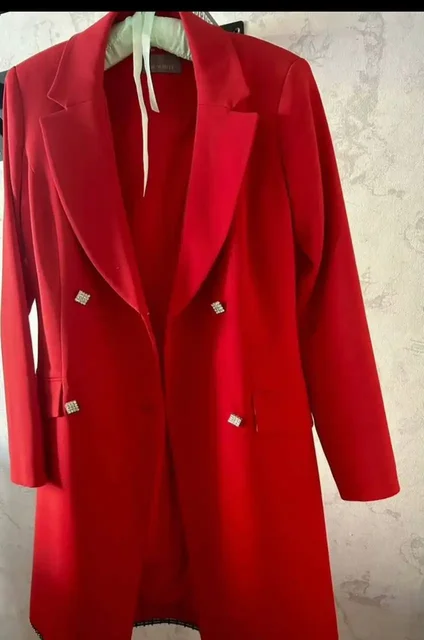 Платье-пиджак ярко-красного цвета - Брюки в Москва