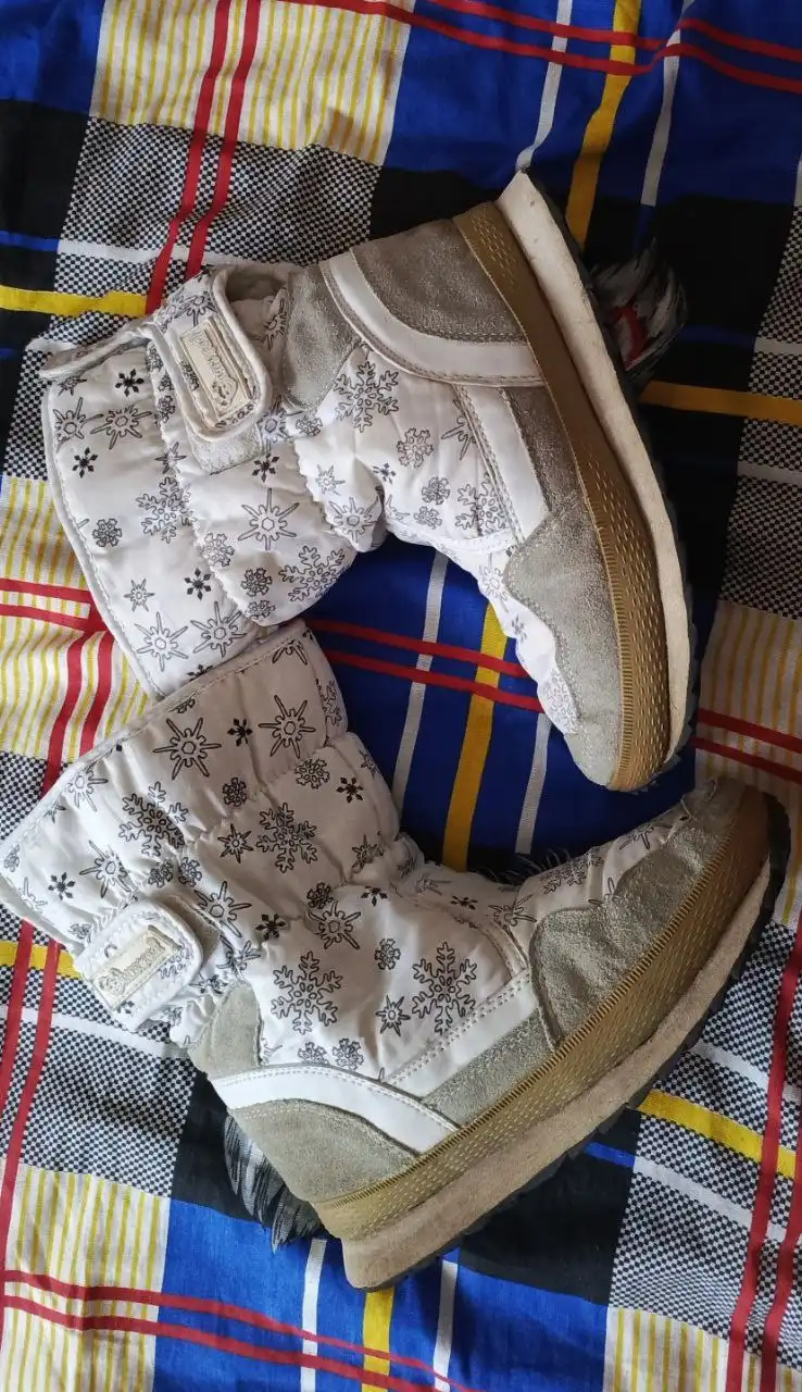 Зимние сапоги дутики из натуральной замши - Обувь (Одежда) в Москва