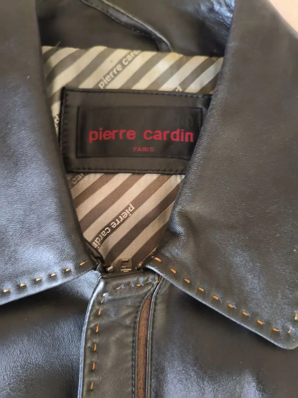 Куртка мужская кожаная Pierre Cardin бу в отличном состоянии - Мужская одежда (Одежда) в Зеленоград