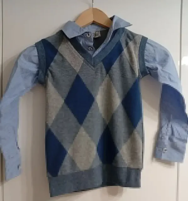 Джемпер обманка для мальчика 4-5 лет - Ремни в Москва