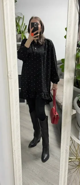 Платье в горошек свободного кроя - Пиджаки в Москва