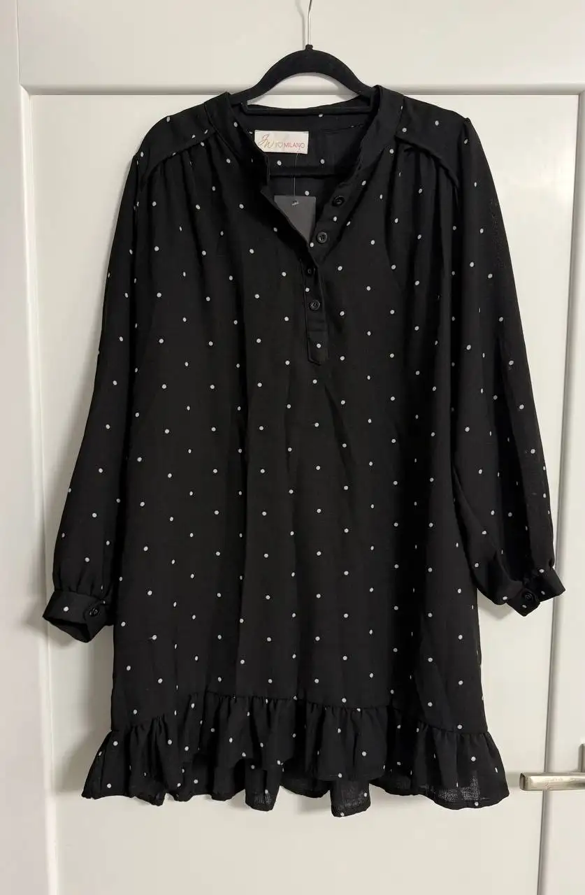 Платье в горошек свободного кроя - Платья (Одежда) в Москва