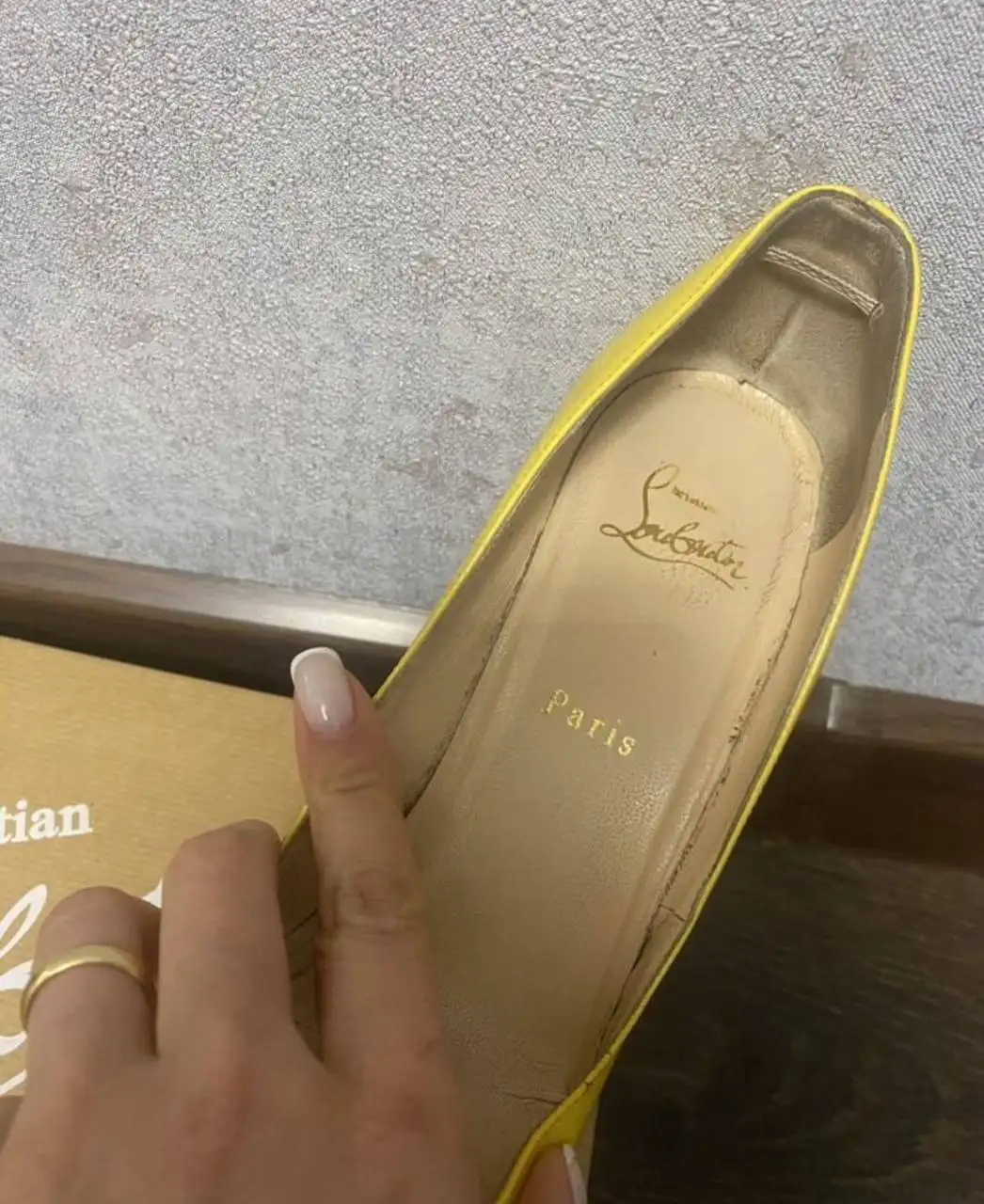 Оригинальные лодочки Christian Louboutin желтые размер 38,5 - Обувь (Одежда) в Москва