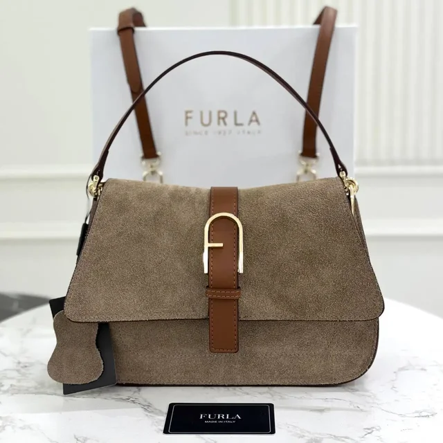 Женская сумка FURLA из натуральной кожи коричневого цвета - Юбки в Москва