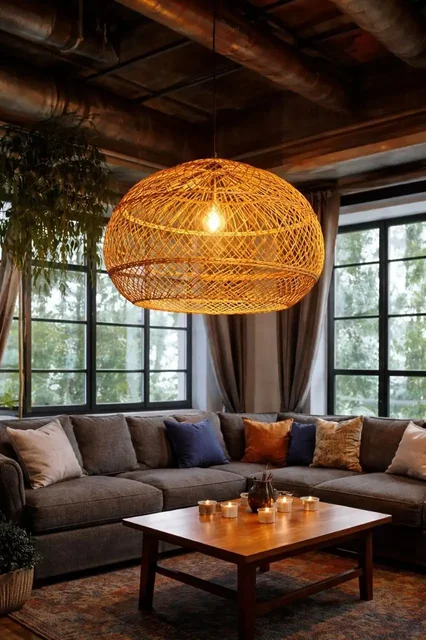 Абажур из ротанга диаметром 85 мм, высота 50 см - Косметика и парфюмерия в Москва