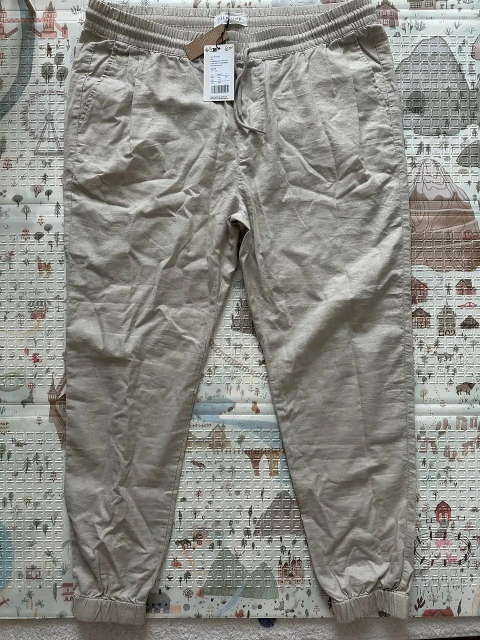 Мужские летние брюки бежевые 4XL - Мужская одежда (Одежда) в Москва