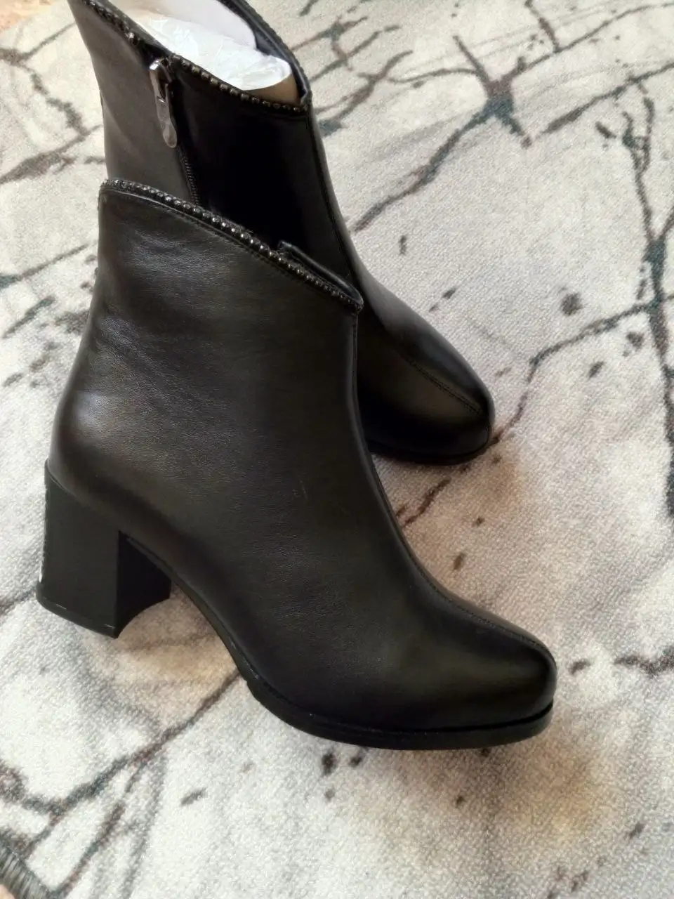 Турецкие кожаные ботинки 40 размера - Обувь (Одежда) в Москва