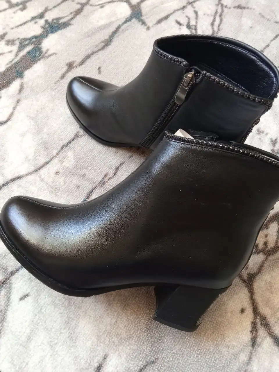 Турецкие кожаные ботинки 40 размера - Обувь (Одежда) в Москва
