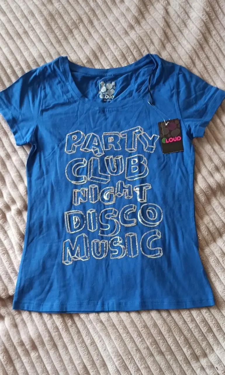 Женская футболка Modis размер 48 (L) синего цвета - Женская одежда (Одежда) в Москва