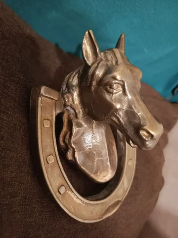 Винтажный дверной молоток-ручка "Лошадь" из латуни - частное объявление в Москва