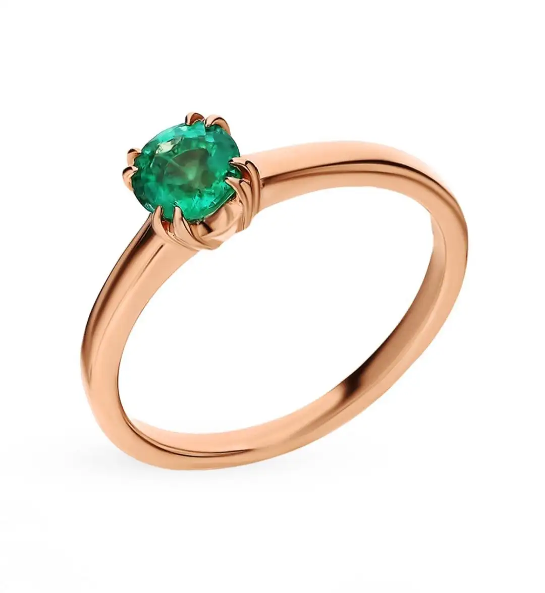 Золотое кольцо с натуральным изумрудом 585 пробы - Ювелирные изделия (Барахолка) в Москва