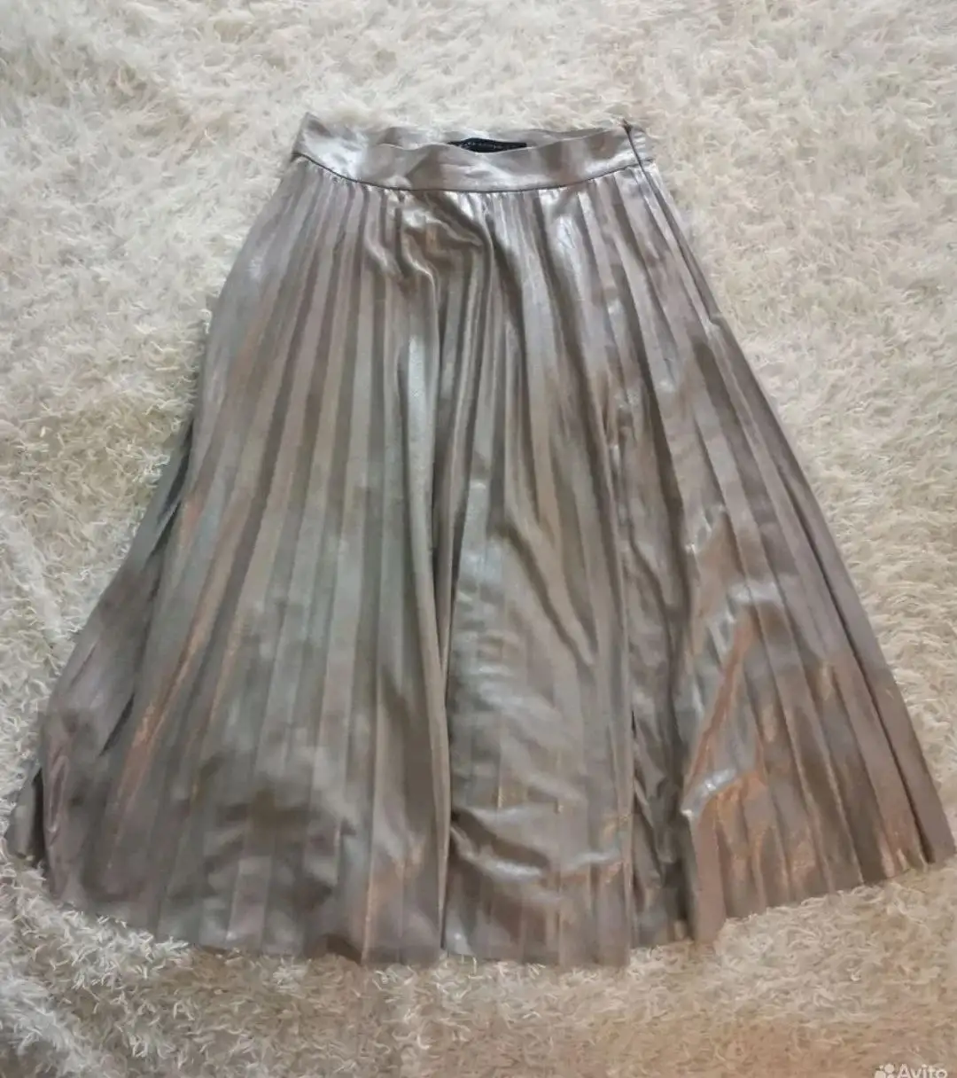 Юбка Zara плиссе плотная переливающаяся ткань - Женская одежда (Одежда) в Нахабино