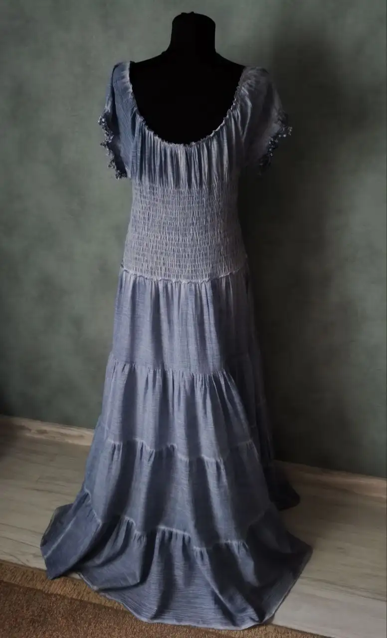 Новое платье макси из Турции, цвет деним - Женская одежда (Одежда) в Зеленоград