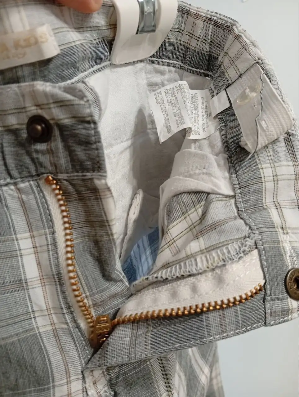 Детские штаны брюки хлопок в клетку на 4-5 лет (110 размер) - Детская одежда (Одежда) в Москва