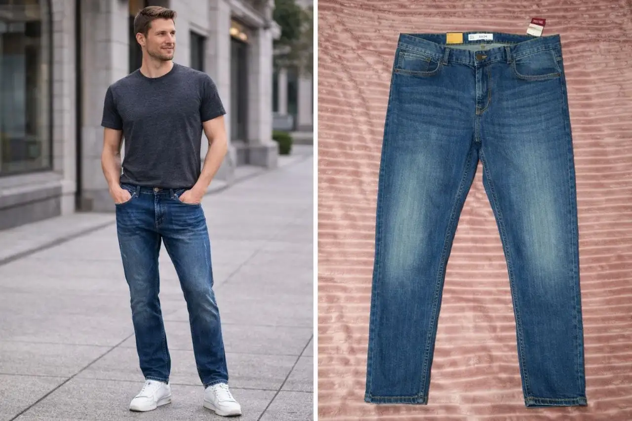 Мужские джинсы KIABI Slim 48/L34 новые стрейч - Мужская одежда (Одежда) в Москва