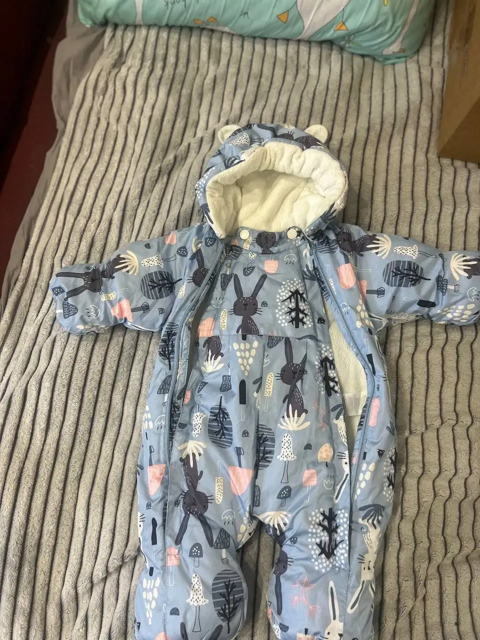 Зимний комбинезон Baby Go голубого цвета размер 62 см - Детская одежда (Товары для детей) в Москва