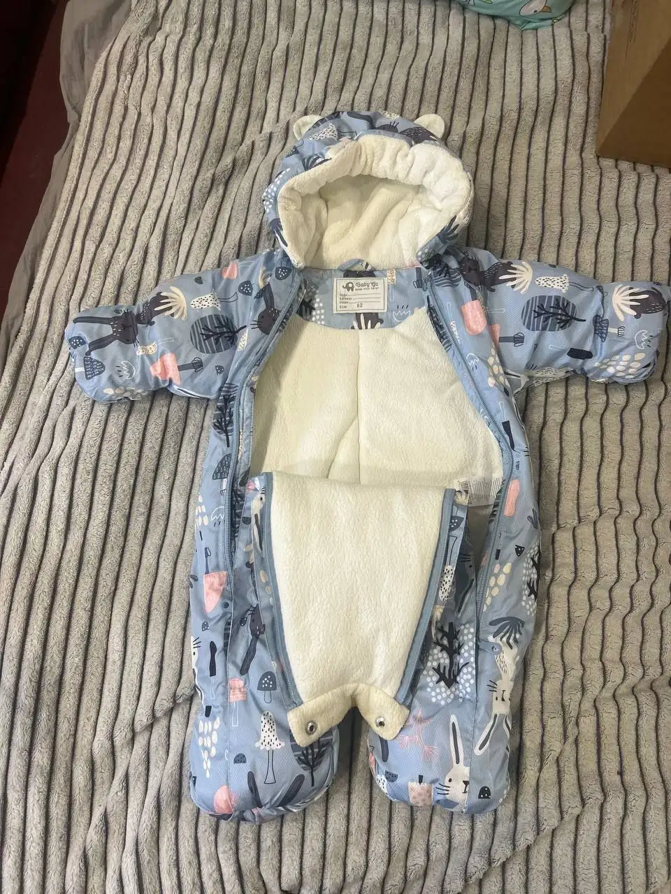 Зимний комбинезон Baby Go голубого цвета размер 62 см - Детская одежда (Товары для детей) в Москва