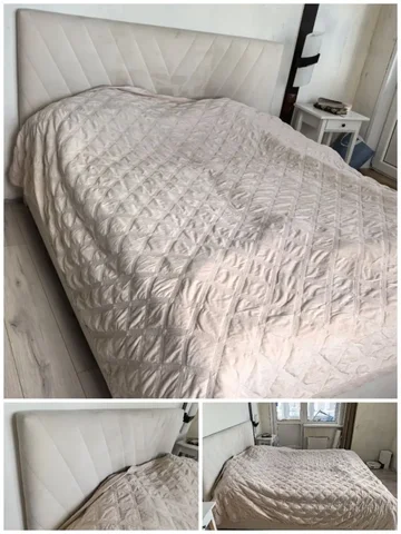 Продам кровать 160*200 с подъемным механизмом + матрас Аскона + наматрасник - Постельное белье в Москва