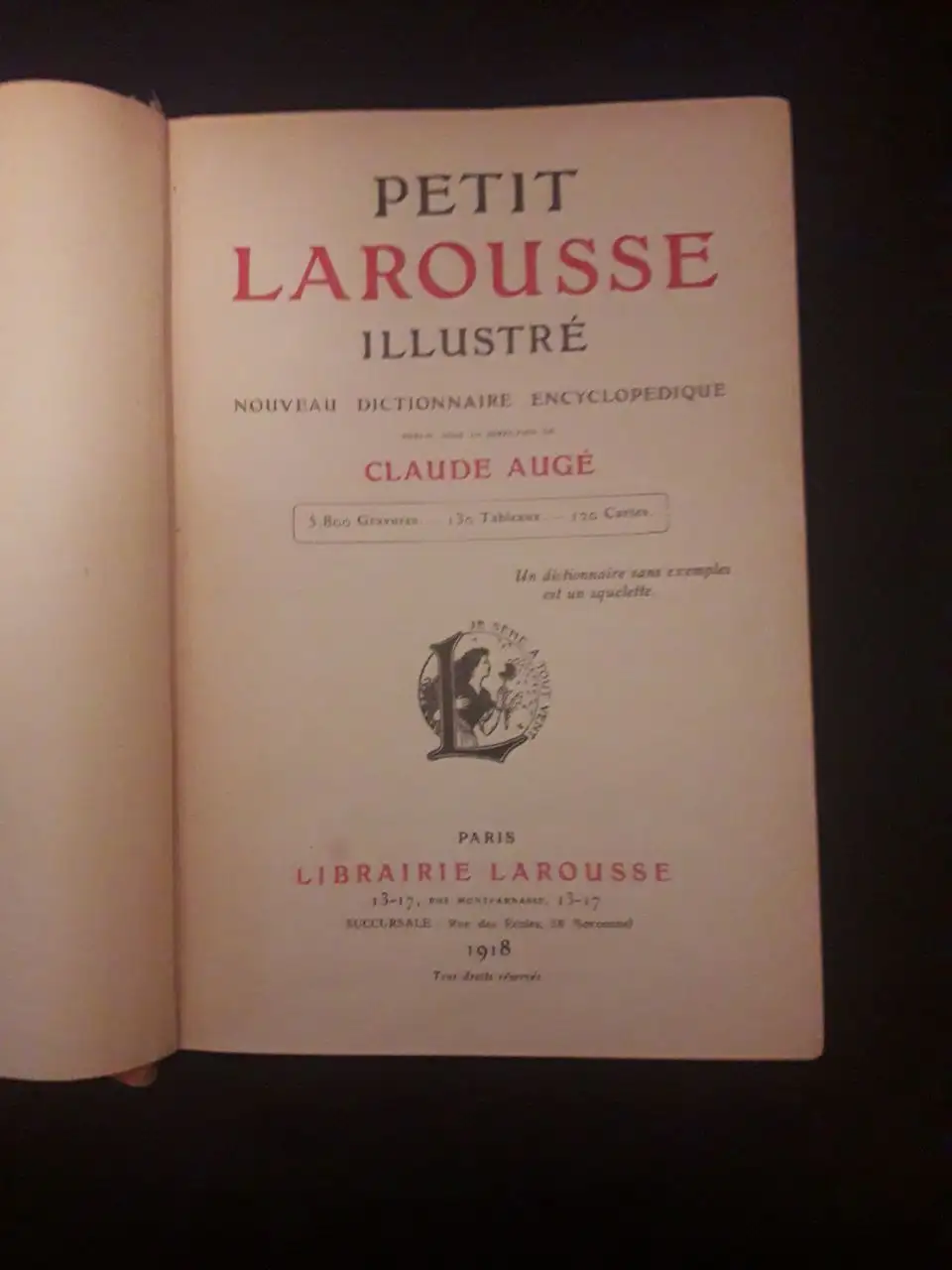 Petit Larousse Illustre 1918 - Книги (Барахолка) в Москва