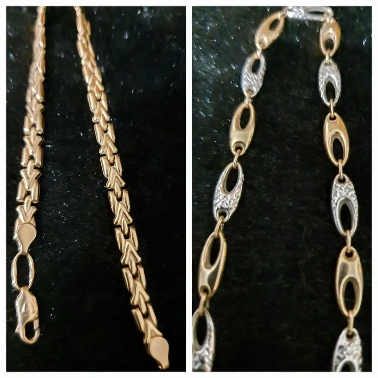 Продажа двух золотых браслетов 585 пробы