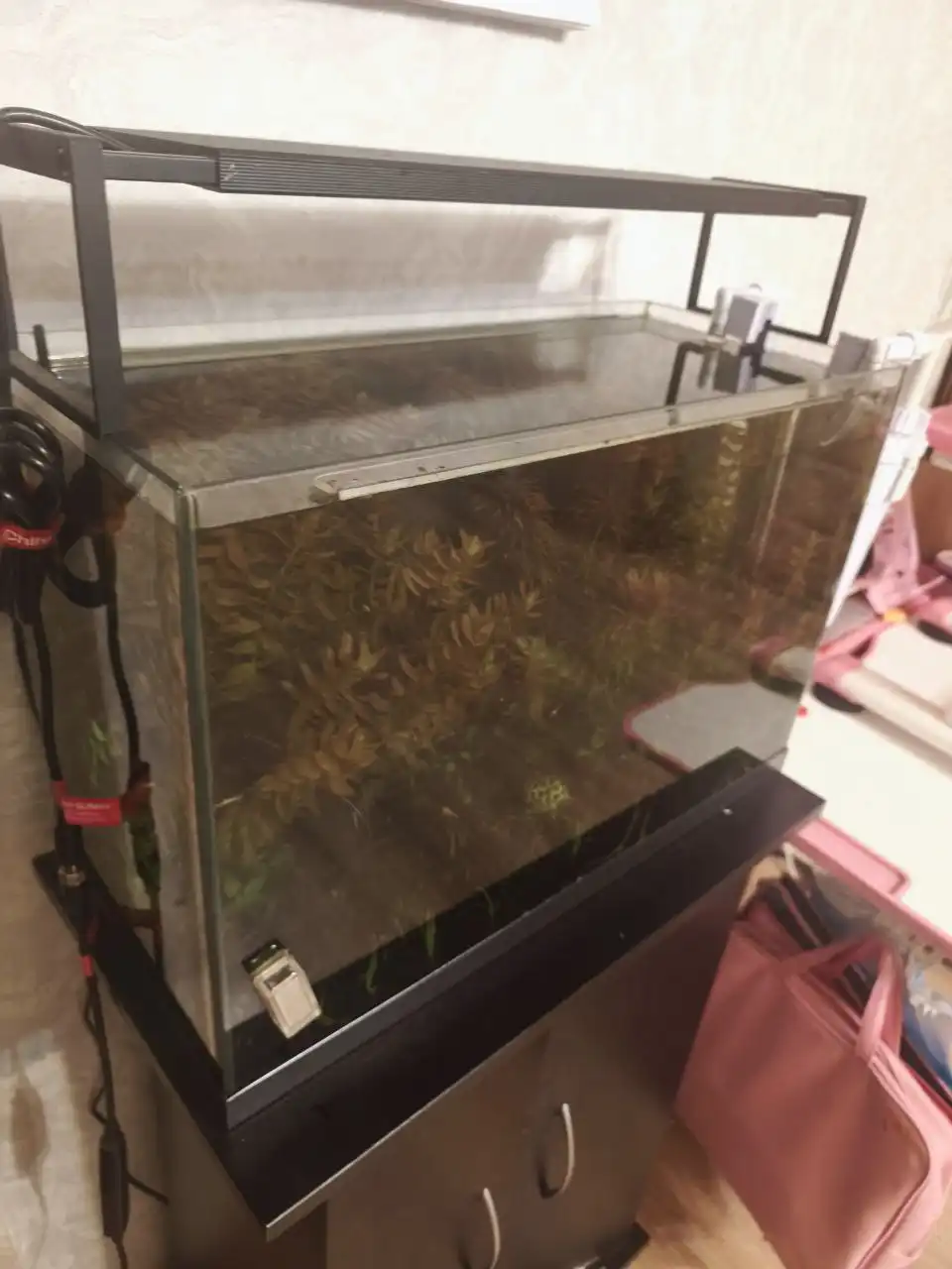 Аквариум с тумбой, светом и баллоном СО2