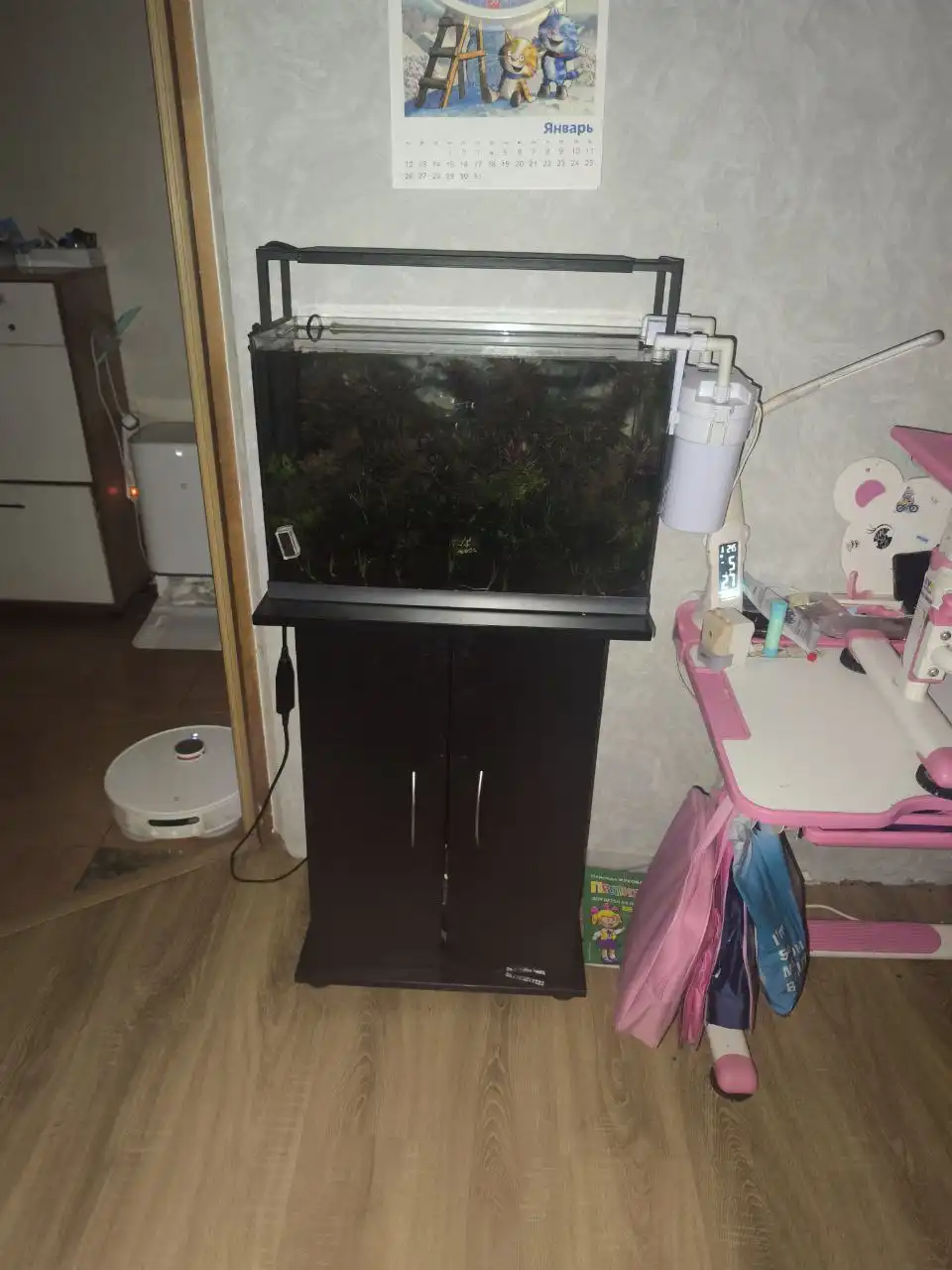 Аквариум с тумбой, светом и баллоном СО2