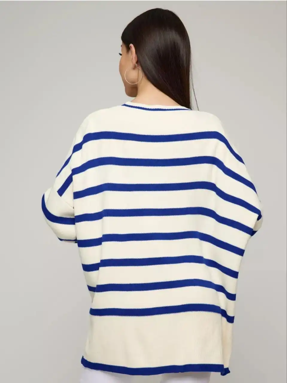 Свитера женские новые в полоску, размер оверсайз