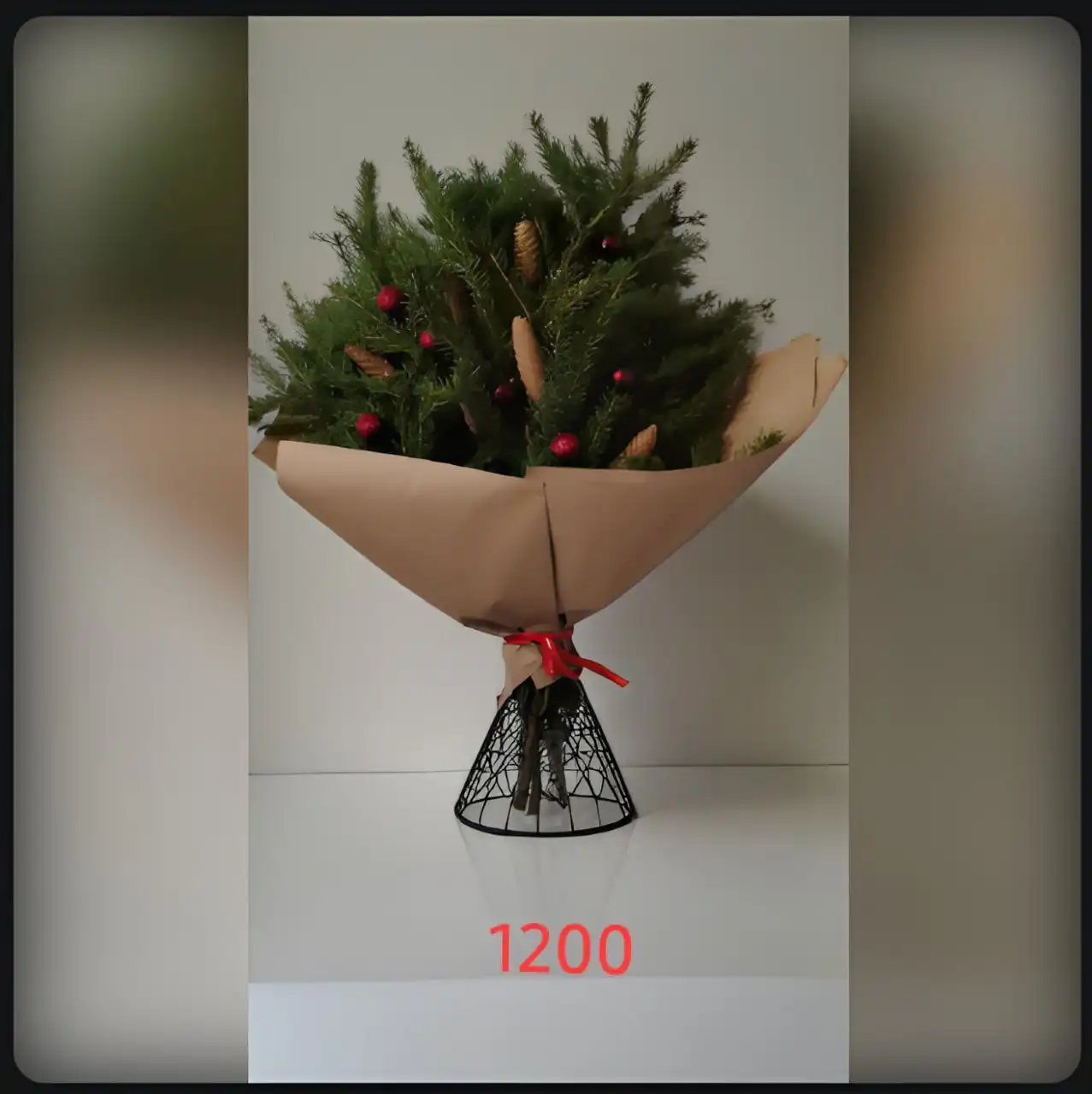 Новогодние букеты из ели и пихты