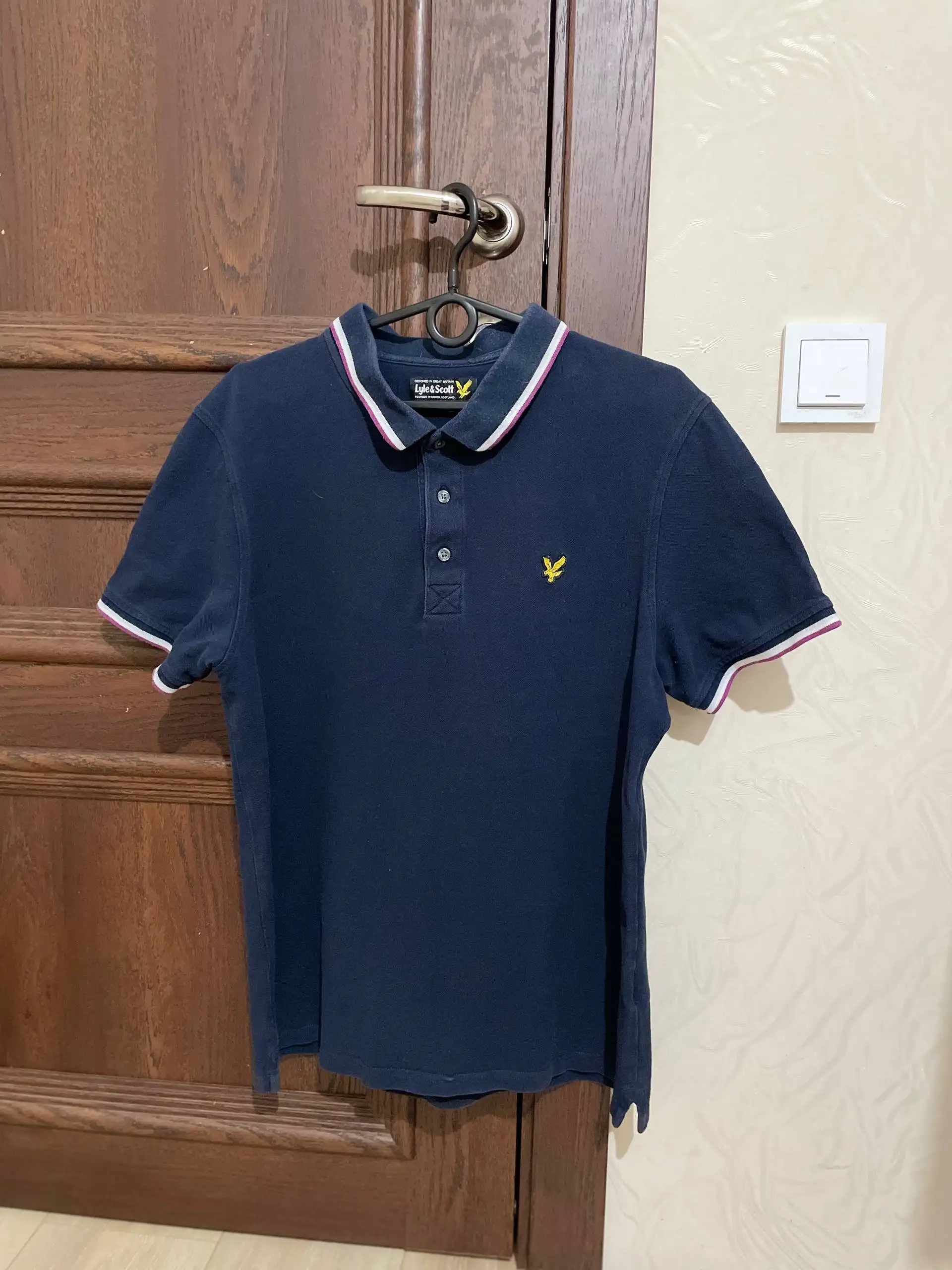 Мужское поло Lyle & Scott синего цвета, размер 52/М/L - Мужская одежда (Одежда) в Рыбинск
