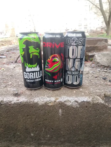 3 банки энергетика Gorilla Classic Drive Tornado - Чехлы в Рыбинск
