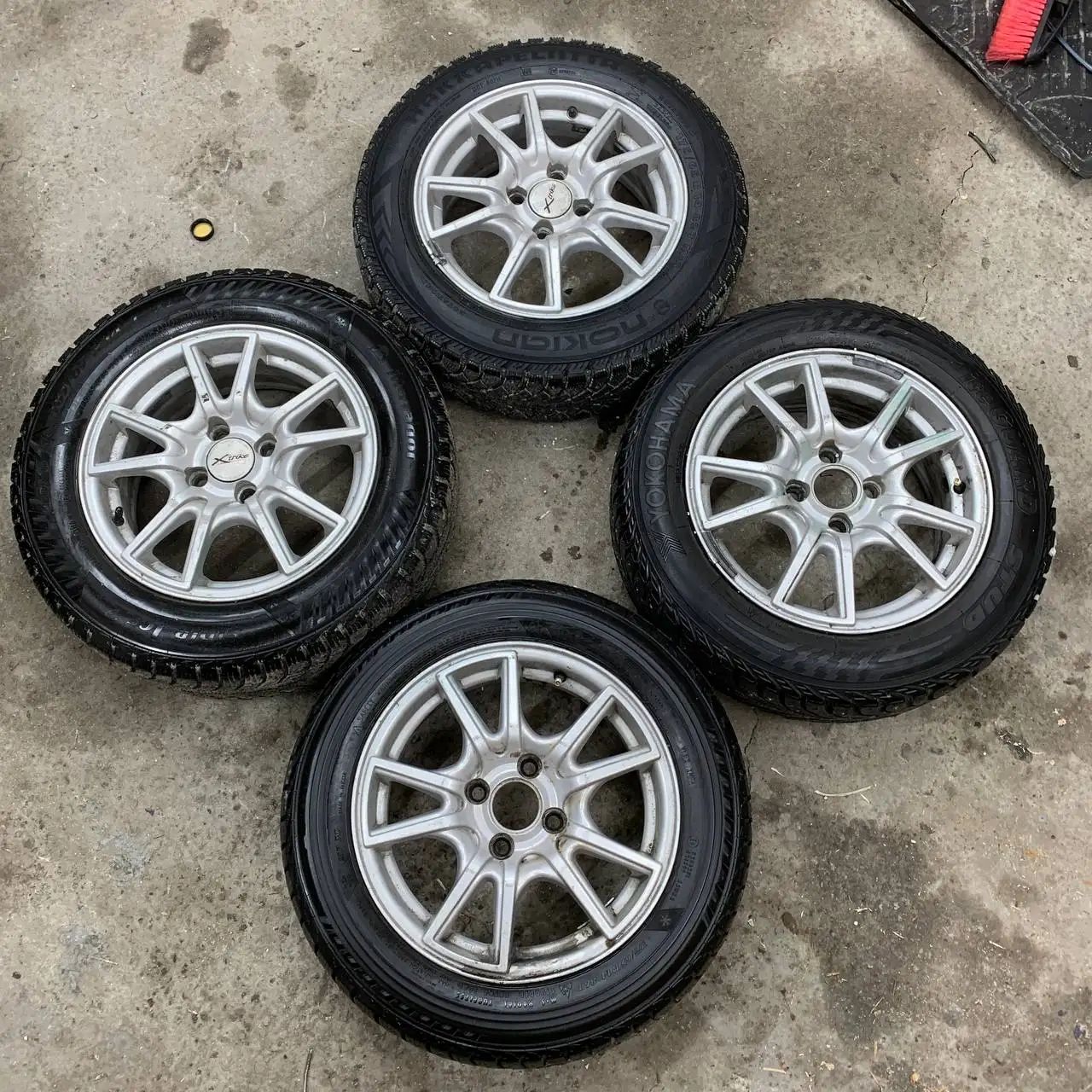 Диски XTRIKE-104 с зимней резиной R14 4x98 - Запчасти (Авто) в Тюмень